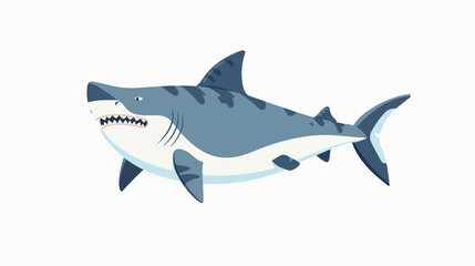 Obraz premium Adorable Cute Shark Cartoon Collection for Playful Designs