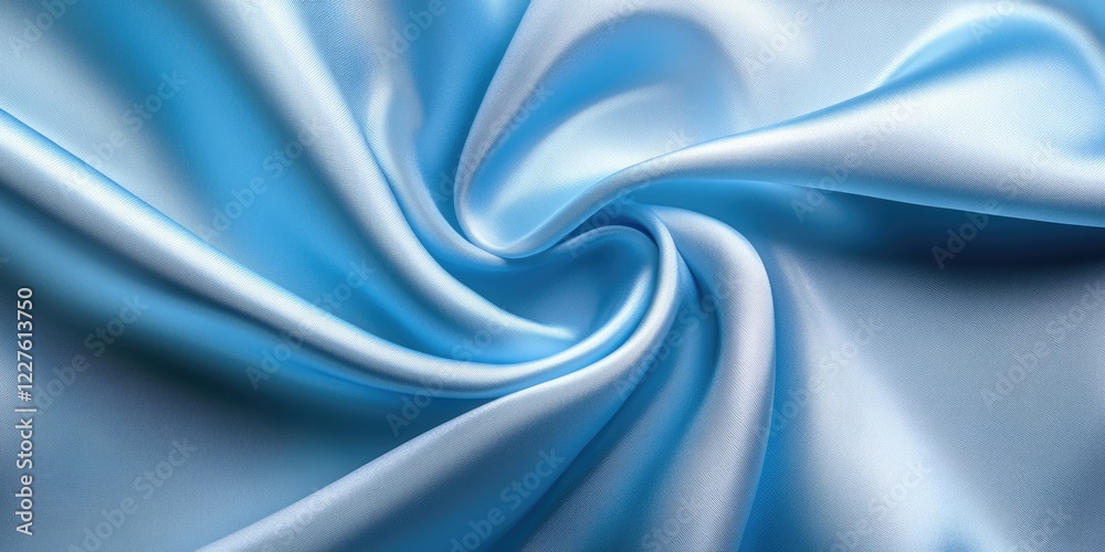 Poster elegant light blue fabric with soft folds and smooth texture creating a tranquil atmosphere ideal fo