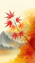 autumn leaves seamless pattern
