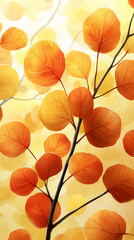 Obraz premium autumn leaves seamless pattern