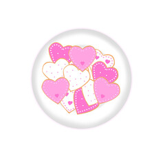 Love pink cookies for valentine