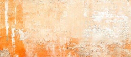 Fototapeta premium Textured Grunge Brick Wall Background in Light Orange with Blank Space for Text Overlays and Design Elements