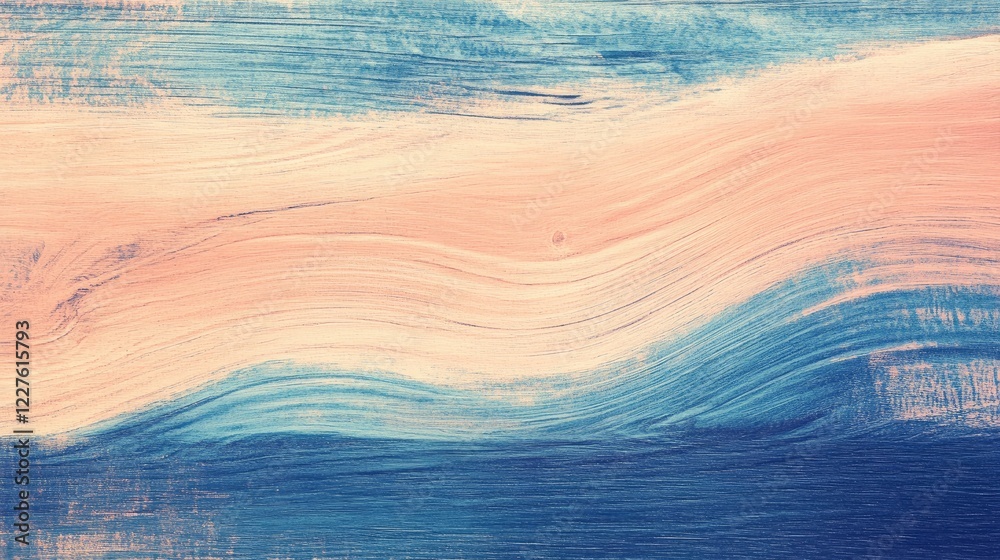 Wall mural pastel toned horizontal wood texture background with soft waves and subtle color gradients