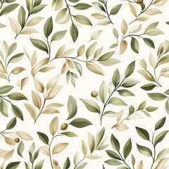 Elegant Neutral Leaf Pattern with Delicate Design Elements for Nature-Inspired Home Decor