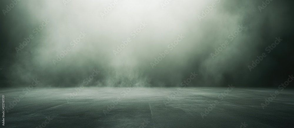 Poster grey anthracite green gradient background with soft fog and empty space for text or graphic design e