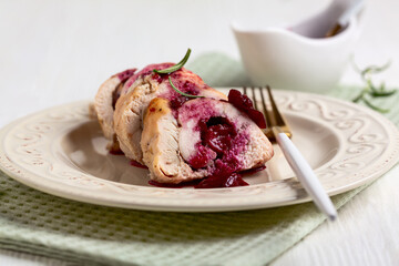 Cherry Stuffed Chicken Breast.