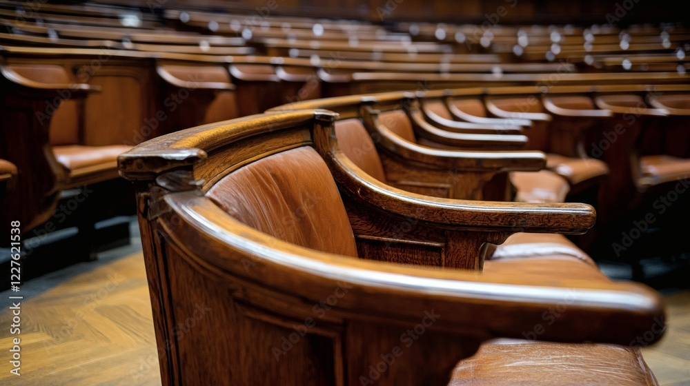 Poster illustration of faith-based objections in a legislative context stock photo with side copy space