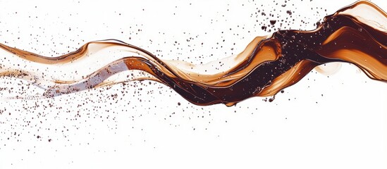 Elegant abstract lines and curves formed by acrylic or oil paint on a white background providing space for branding and text placement.