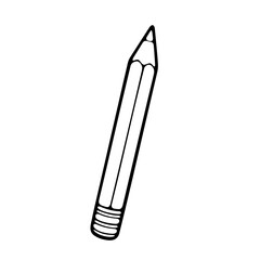 cute pencil illustration for coloring books