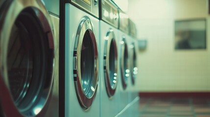 Modern Laundry Room Design Showcasing State-of-the-Art Washing Machines and Clean Aesthetic