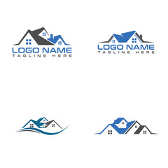 Set of real estate logo design home improvement Vector Illustration