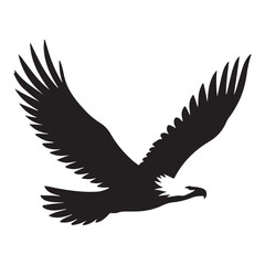 Soaring Eagle Silhouette Vector Graphic Design