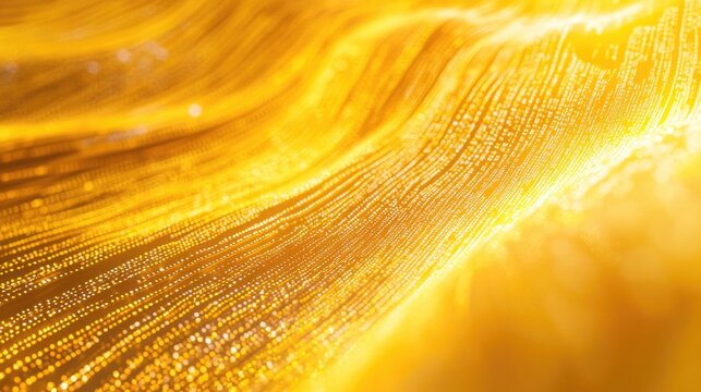 Abstract representation of yellow flowing lines with binary code, symbolizing Java programming language and digital technology themes.