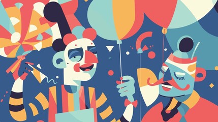 Playful April Fools' Day Humor Flat Vector Illustration