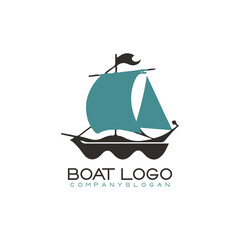 Sailing ship logo vector illustration design
