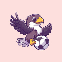 Eagle Soccer Football Player vector illustration 
