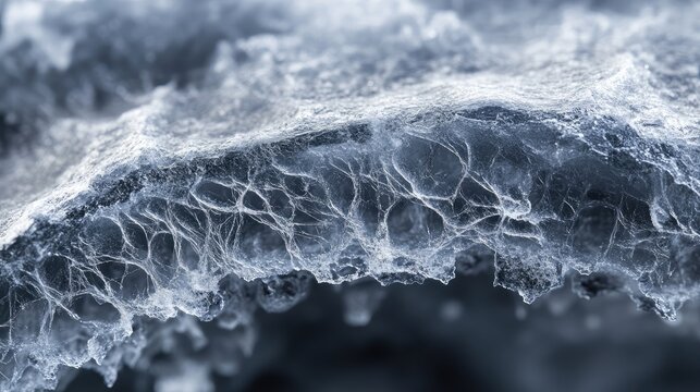 Macro View of Fibrous Grey Building Material with Bitumen Fiber Insulation Coating Showcasing Viscosity and Textural Details