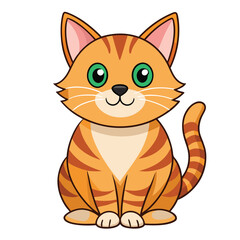 Obraz premium Cute Orange Cat with Stripes and Big Eyes