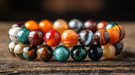 Natural Agate Bead Stretch Bracelets for Men and Women Stylish Jewelry Set Vibrant Colors and Unique Designs
