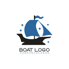 Sailing ship logo vector illustration design
