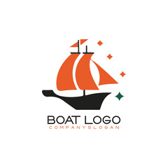 Sailing ship logo vector illustration design
