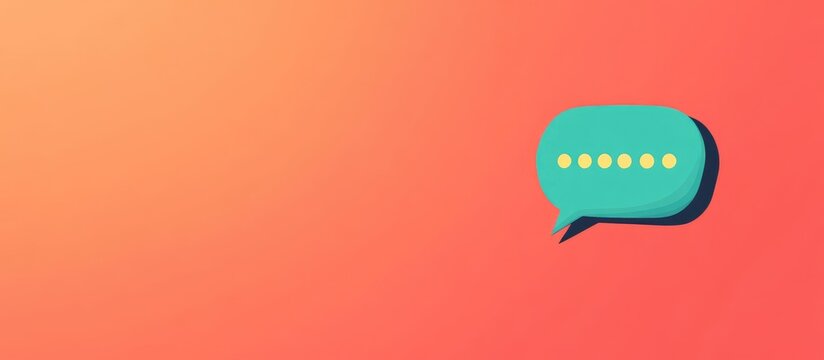 JavaScript Developer Speech Bubble on Colorful Background with Space for Custom Text