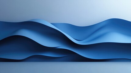 Elegant Blue Wave Background for Law Firm Banner Mockup Horizontal Design 3840x1300 Ideal for Professional Branding and Advertising