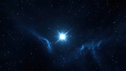 Fototapeta premium Bright Star in Cosmic Nebula