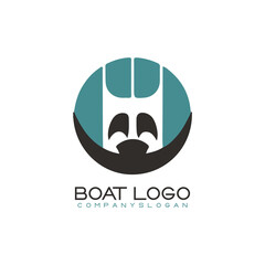 Sailing ship logo vector illustration design
