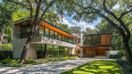 Modern Home in a Tree-Lined Setting