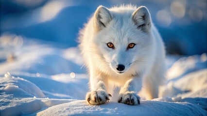 Naklejka premium Arctic Fox Winter Snow Claws Wildlife Photography