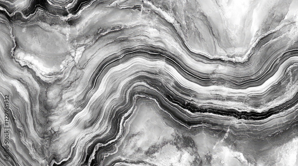 Poster elegant natural gray marble stone texture with flowing patterns ideal for background applications in