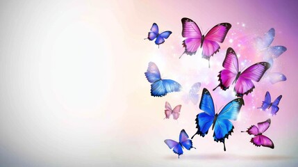 Flying Butterflies with Glowing Lights