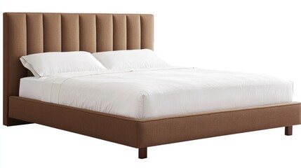 Stylish low profile bed featuring a sleek design and tufted headboard for contemporary bedroom aesthetics