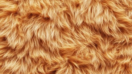Naklejka premium Soft Shaggy Light Brown Fur Texture Seamless Background for Design and Art Applications