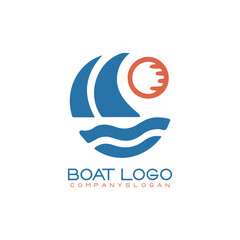 Sailing ship logo vector illustration design

