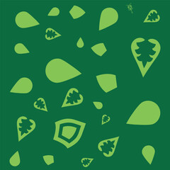 Green Abstract Leaf Pattern Design
