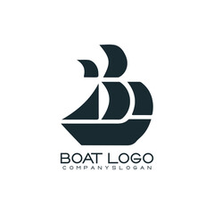 Sailing ship logo vector illustration design
