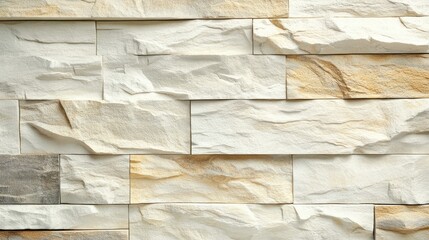 Light yellow textured natural stone wall background ideal for interior design and architecture projects.