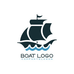 Sailing ship logo vector illustration design
