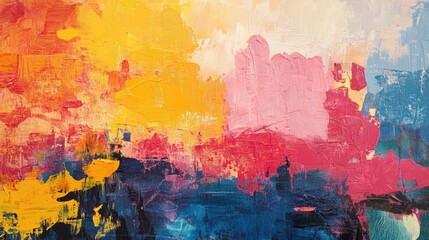 Vibrant Abstract Color Palette with Bold Brushstrokes for Artistic Inspiration and Creative Projects