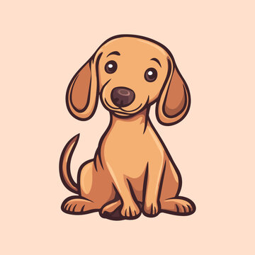 recommend clip art: Cartoon dachshund dog vector illustration 