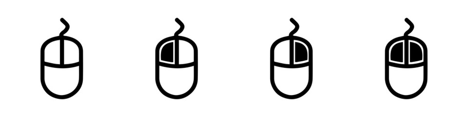 Mouse click set icons. Flat style. Vector icons. EPS 10