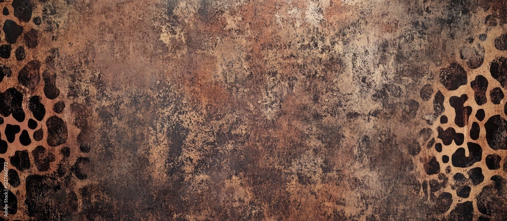 Poster elegant abstract leopard print background with unique wildlife texture in earthy tones featuring cop