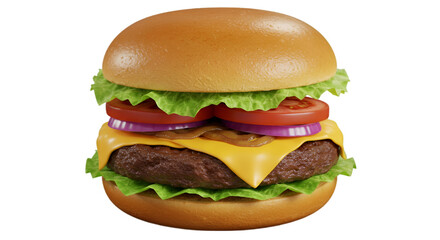 hamburger isolated on white