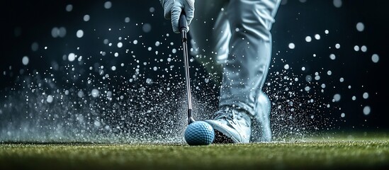 Dramatic Golf Swing: A Splash of Precision