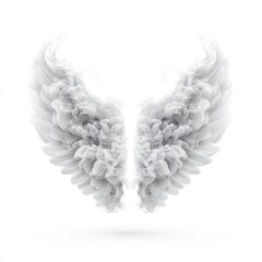 Ethereal Smoke Wings Formed in a Dreamlike Style, Symbolizing Freedom and Spirituality