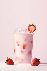 딸기라떼, 딸기음료, 딸기우유