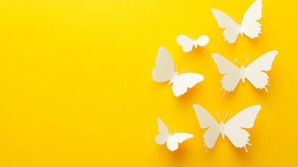 Obraz premium butterfly on yellow flower background