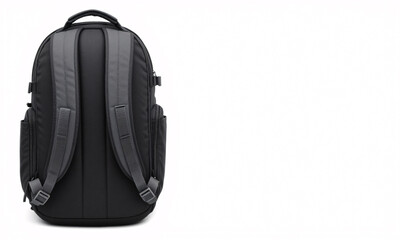Naklejka premium A versatile backpack with straps isolated on a clean white background